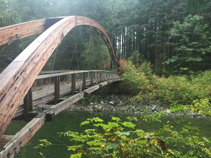 Beautiful bridge over the Middle Fork of the Snoqualmie River