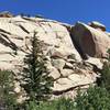 Yes, they are rappelling on this beautiful rock. You can also hike or go bouldering many areas of this national forest.