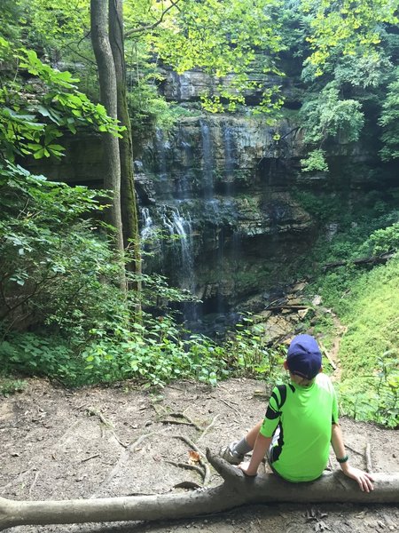 Meditating at Virgin Falls