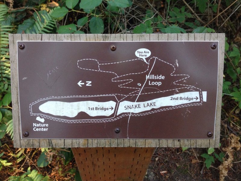 Trail maps are placed along the route at all major intersections.