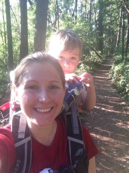 Kid friendly hike, even when they aren't hitchin' a ride.