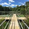 View facing west from floating pier on east side of lake. Spring Valley Nature Center 8/21/16