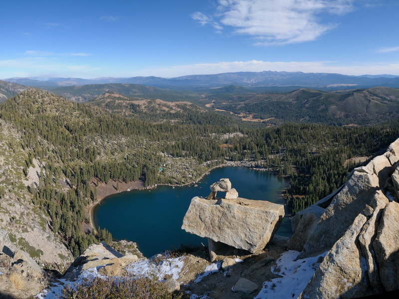 A small cairn above Frog Lake. with permission from George Lamson