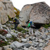 Heading up to Phipps Pass on the Meek's Bay Trail.