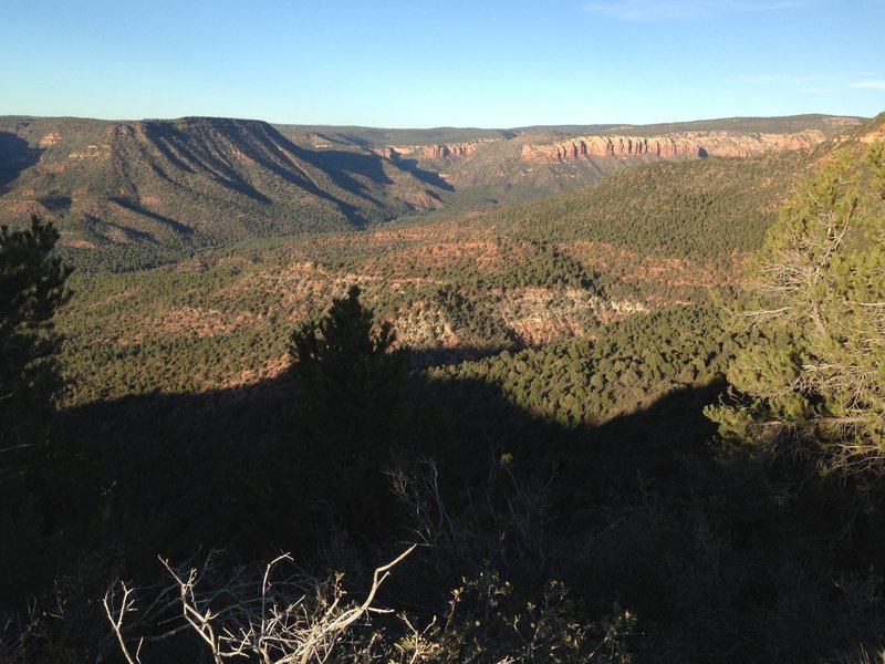 Sunset over Fossil Creek Canyon.