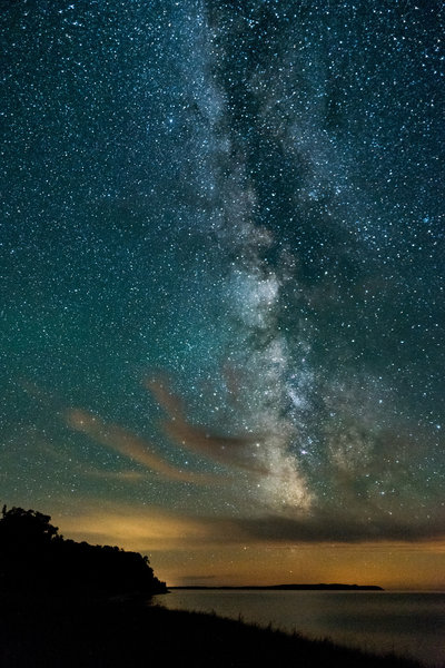 The Milky Way from the shore of Lake Michigan on North Manitou Island!