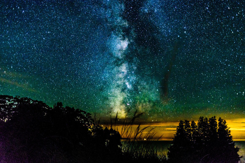 The Milky Way from the shore of Lake Michigan on North Manitou Island!