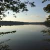 Lake Townsend through a break in the trees.