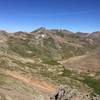 Looking back on the Handies Peak - Southwest Ridge Trail.