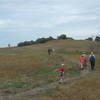 Hiking along the Oak Leaf Loop Trail.