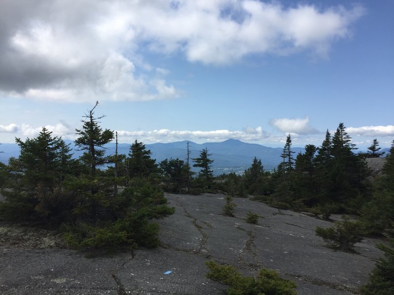 Large rocky expanse before climbing to summit of White Rock Mountain.