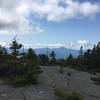 Large rocky expanse before climbing to summit of White Rock Mountain.