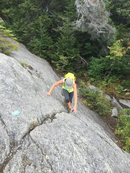 A little sideways climbing on the way to White Rock Mountain summit.