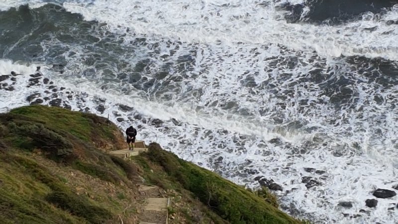 Set of stairs climb.