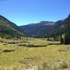 Oh-Be-Joyful Creek meandering through the obnoxiously long valley.