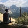 Taking a break on the way up to Upper Yosemite Falls.