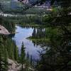 Peering down over Horseshoe Lake. with permission from Rumiana Koynova-Tenchova