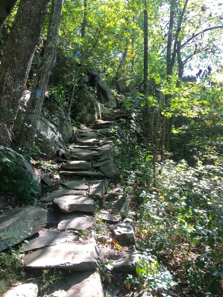 It took some serious work to create these trail rock steps. Look at the hundreds of perfectly stacked stones!