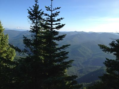 View of Mt. Jefferson and Salmon-Huckleberry Wilderness to the south, from Devil's Peak Lookout.  Photo by Jesse Aszman.