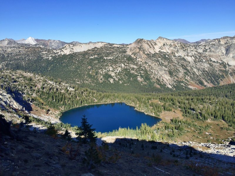 Blue Lake from the ridge above.