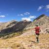 Running towards Kelly Lake.