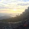 Late summer sunrise at Humpback Rocks summit.