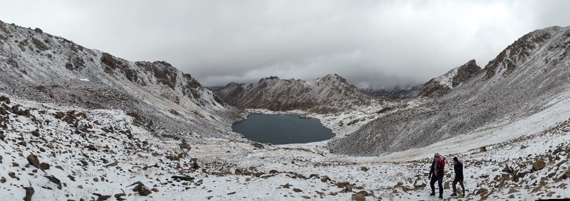 Looking down at Lost Man Lake.