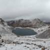 Looking down at Lost Man Lake.