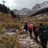 Trekking along Lost Man Creek.