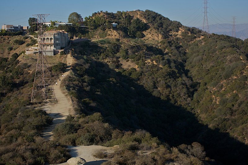 Looking north up Runyon Canyon Rd.