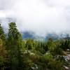 A layer of fog shrouding the views below Mount Pilchuck.