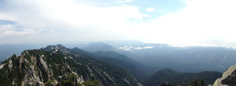 Perfect lunch spot atop Mount Pilchuck.