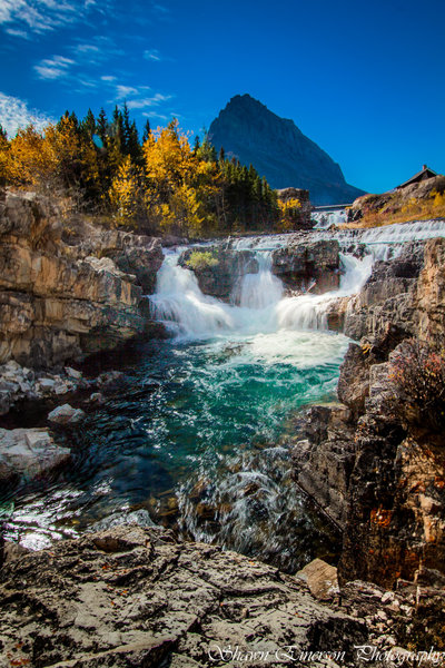 Upper portion of Swiftcurrent Falls - accessible right off the road.