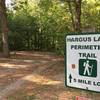 The entrance to the trail on the east side of the lake.