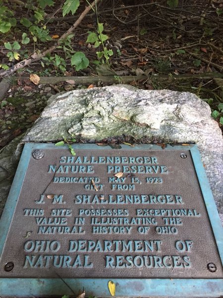 This plaque can be seen from the parking lot.