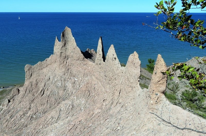 Looking out over the water from the trail.