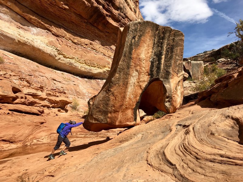 Cool rock in the wash!