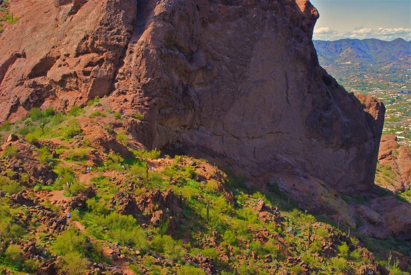 The saddle on Camelback Mountain.