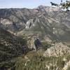 Views of Kyle Canyon and Cathedral Rock.