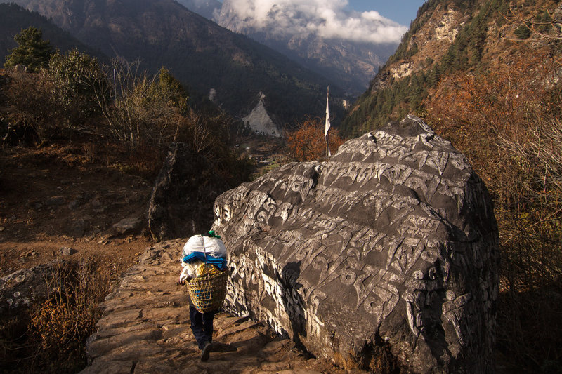 Porter passing mani stone.