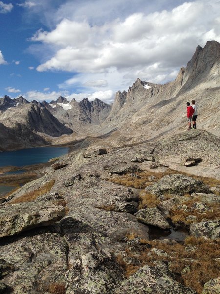 Surveying Titcomb Basin.