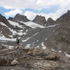 Exploring the end of Titcomb Basin.