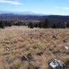 South-facing view of the Sandia Mountains from Pajarito Mountain.