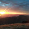 Peak of Baccardo Loop Trail with view on SF Bay and valley.