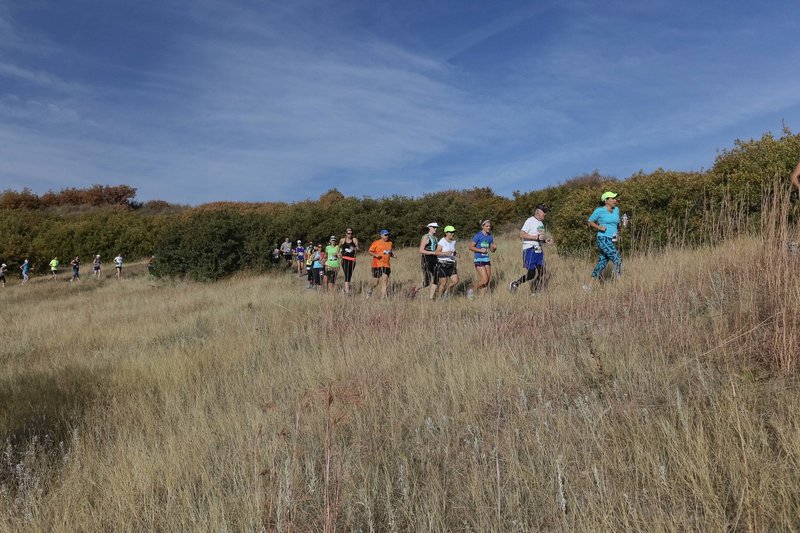 Runners traverse the Yellow Loop during the Ridgeline Trail Races.