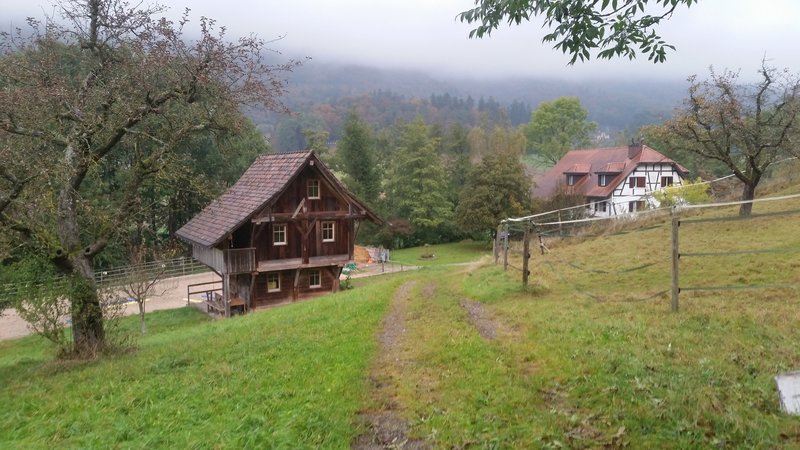 18th century residential structures at the edge of town.