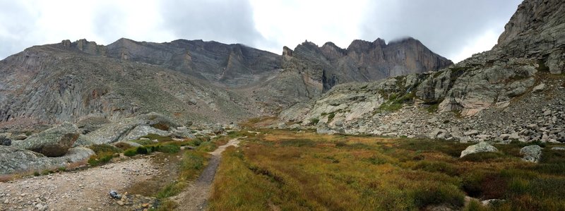 Almost there! Final approach before the scramble up to Chasm Lake.