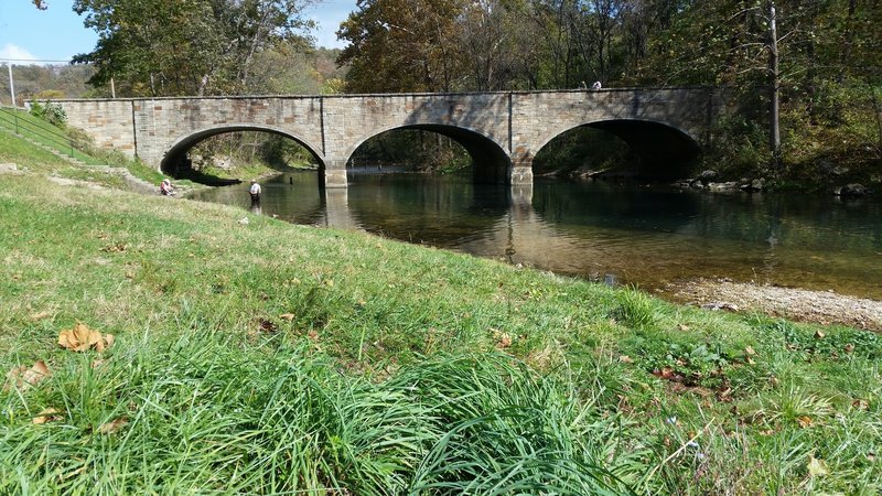 Bennett Spring stone bridge.