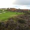 A view from the arbor overlooking a fairway.