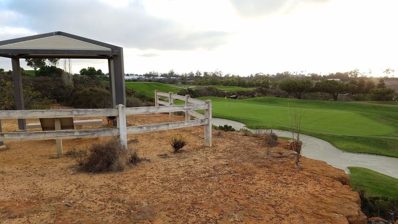 As soon as you reach the top of the hill, you'll have unobstructed ocean and golf course views to the west.